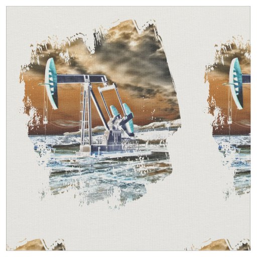 Vivid Oil Well Pumping Unit Fabric