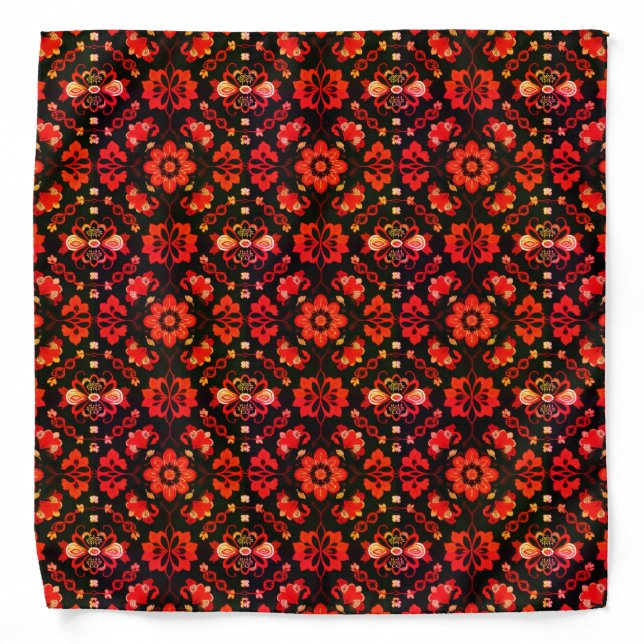 Vivid Orange Red Bandana (Front)