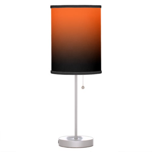 Vivid Orange to Black Ombre Table Lamp