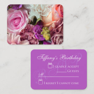 Vivid Orchid Florals Enclosure Card