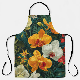 Vivid Orchid Medley Watercolor Apron