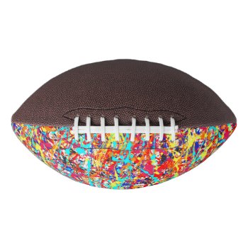 Vivid Paint Splatter Abstract Football by StuffOrSomething at Zazzle