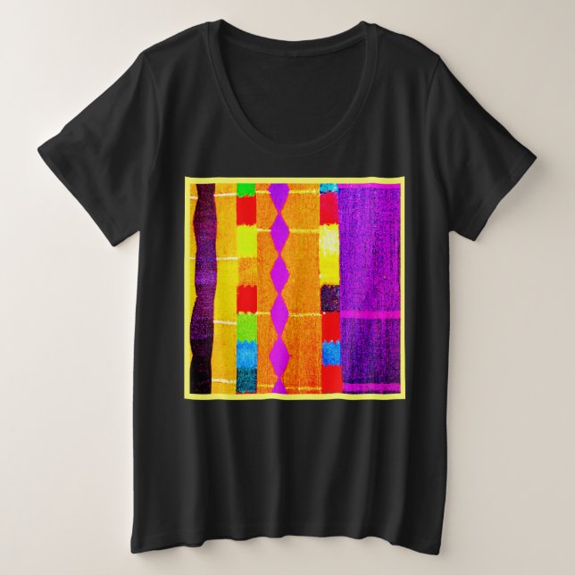 Vivid Palette Harmony Plus Size T-Shirt (Design Front)