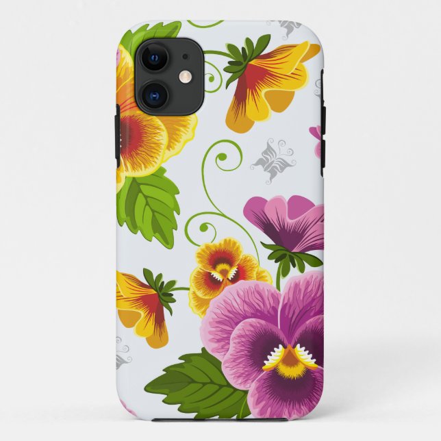 Vivid pansy flowers Case-Mate iPhone case (Back)