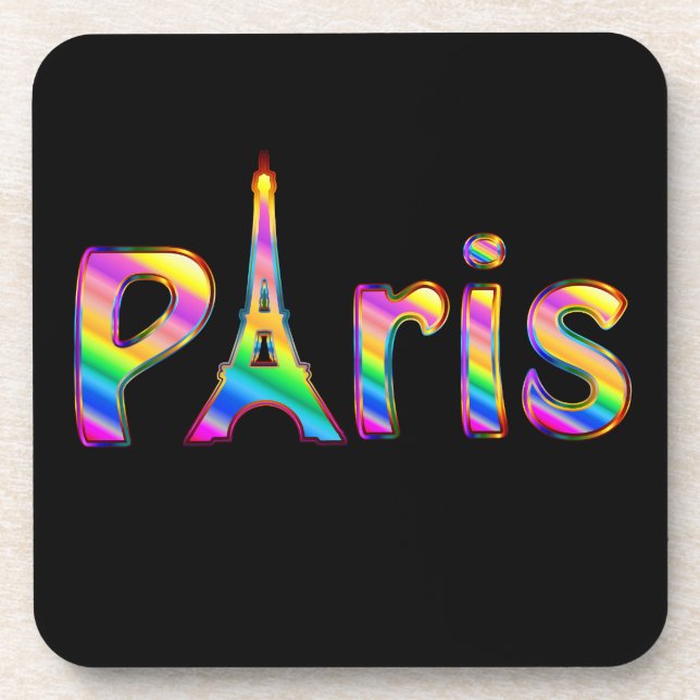 Vivid Paris Beverage Coaster (Front)