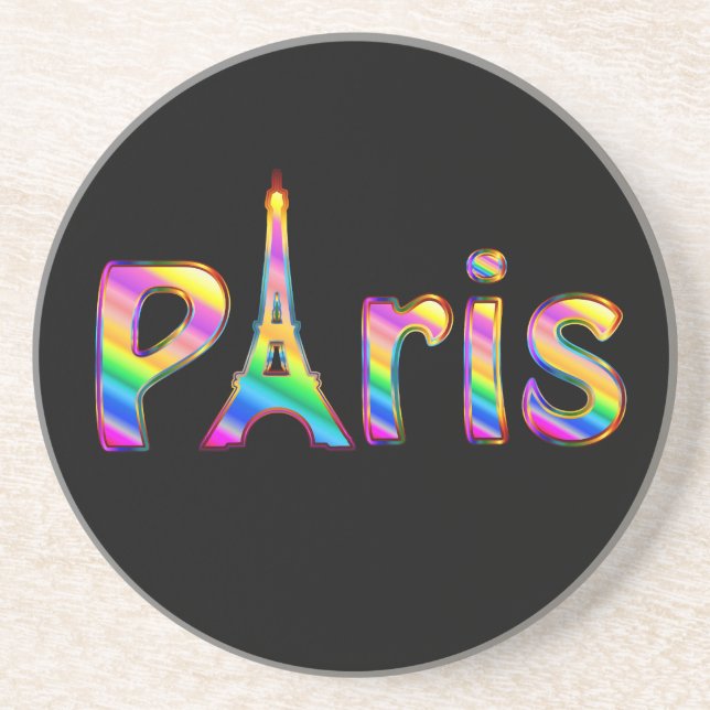 Vivid Paris Drink Coaster (Front)