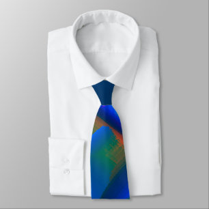Vivid peach cropped digital paint magnification  neck tie