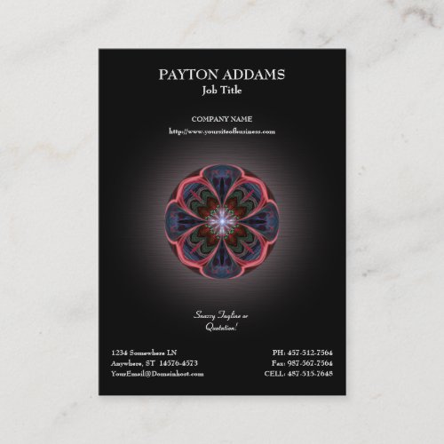 Vivid Petals Artwork - Vertical Business Card