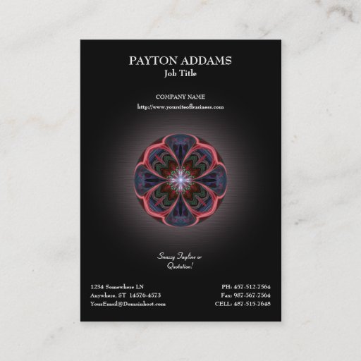 Customizable Vivid Petals Artwork - Vertical Business Card