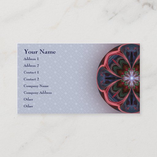 Customizable Vivid Petals Mandala - Business Card