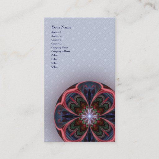 Customizable Vivid Petals Mandala - Vertical Business Card