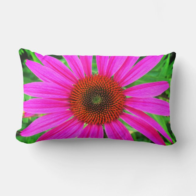 Vivid Pink and Red Lumbar Pillow (Front)