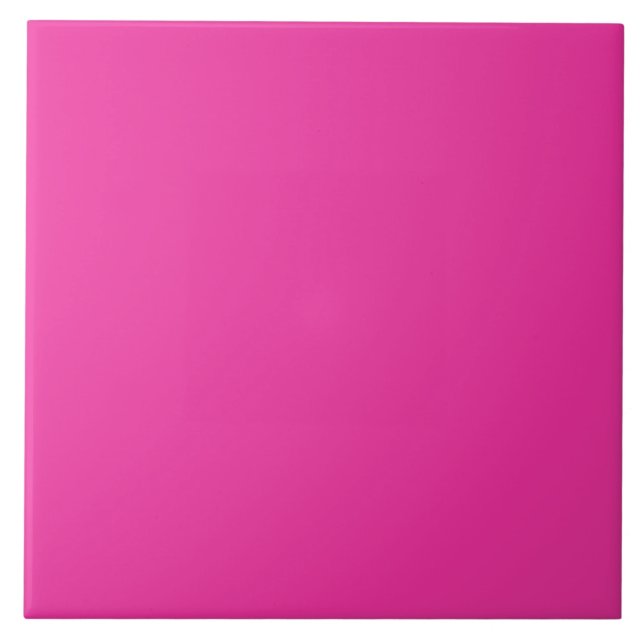 Vivid Pink Ceramic Tile. Tile (Front)