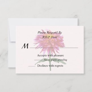 Vivid Pink Dahlia RSVP Card