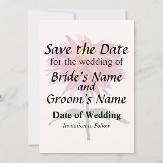 Vivid Pink Dahlia Save The Date