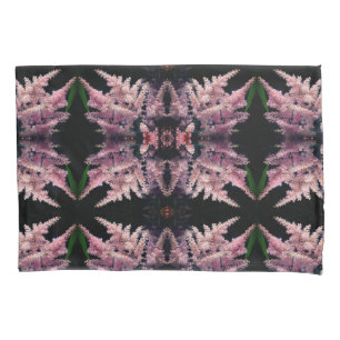 Vivid Pink Flowers Close Up Abstract Pattern Pillow Case