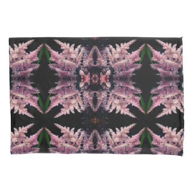 Vivid Pink Flowers Close Up Abstract Pattern Pillow Case (Front)
