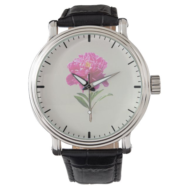 Vivid Pink Peony Watch (Front)