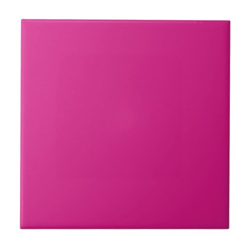Vivid Pink Solid Color Ceramic Tile