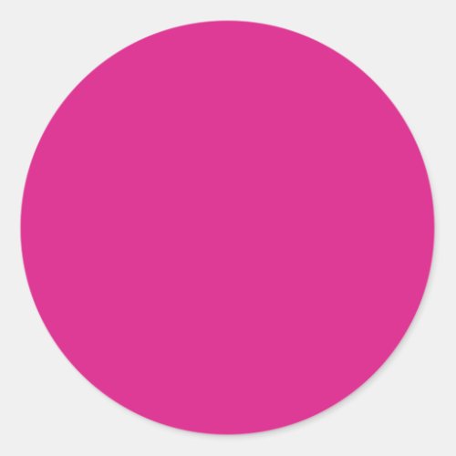 Vivid Pink Solid Color Classic Round Sticker