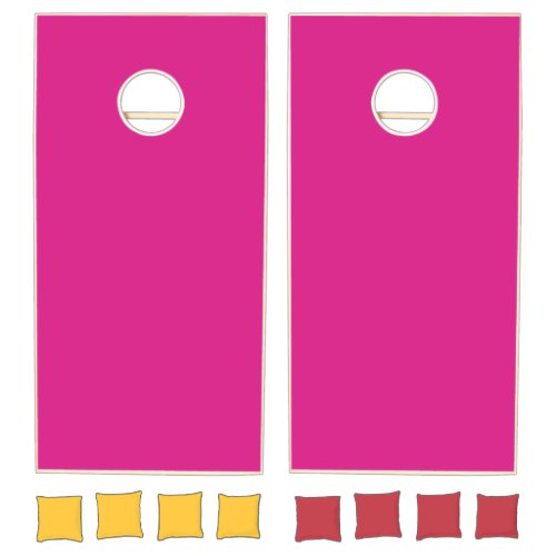 Vivid Pink Solid Color Cornhole Set