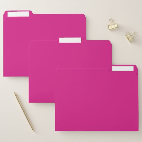 Vivid Pink Solid Color File Folder