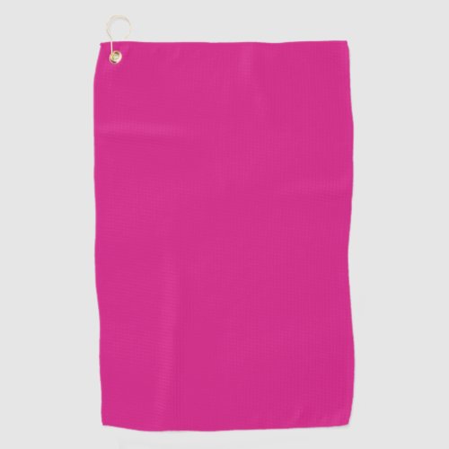 Vivid Pink Solid Color Golf Towel