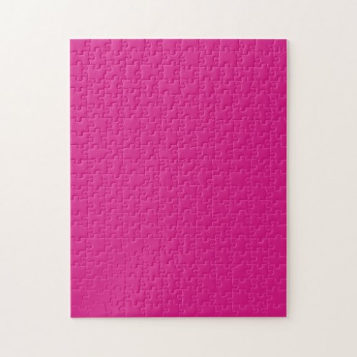 Vivid Pink Solid Color Jigsaw Puzzle