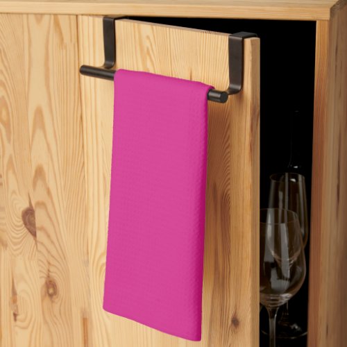 Vivid Pink Solid Color Kitchen Towel