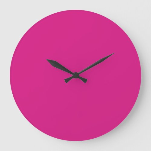 Vivid Pink Solid Color Large Clock