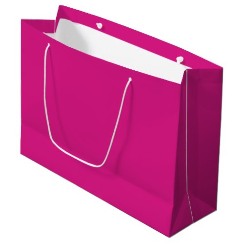 Vivid Pink Solid Color Large Gift Bag