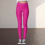 Vivid Pink Solid Color Leggings<br><div class="desc">Vivid Pink Solid Color</div>