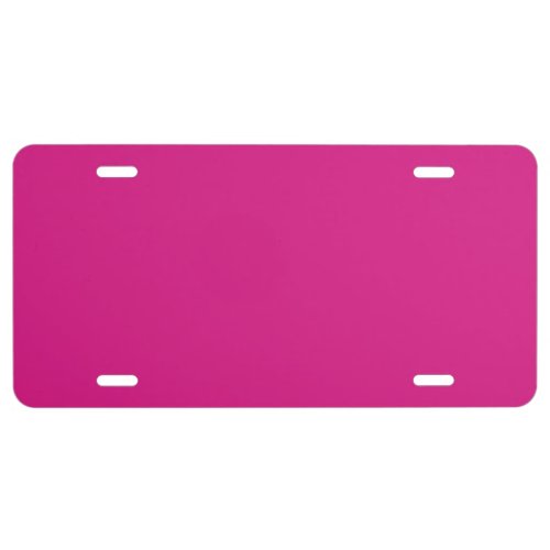 Vivid Pink Solid Color License Plate