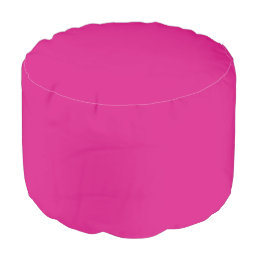 Vivid Pink Solid Color Pouf