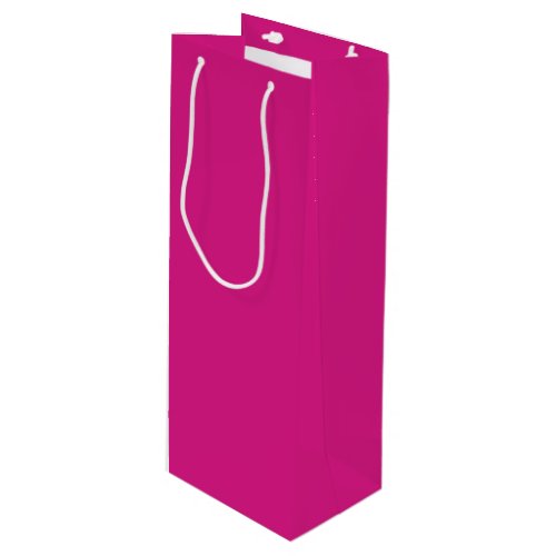 Vivid Pink Solid Color Wine Gift Bag