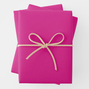 Vivid Pink Solid Color Wrapping Paper Sheets