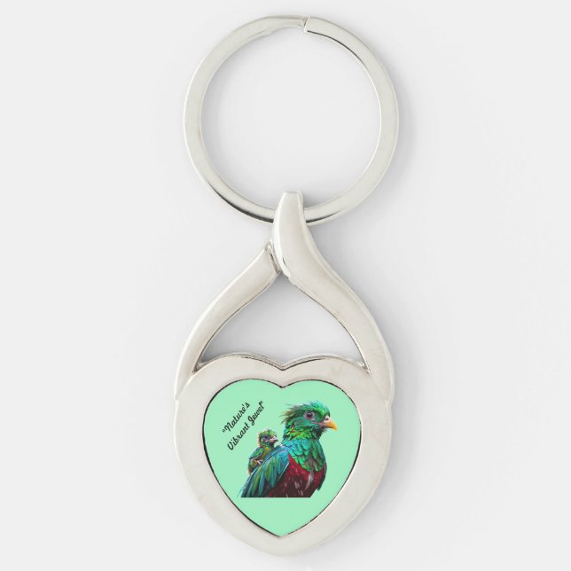 "Vivid Plume" Keychain (Front)