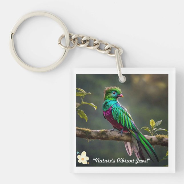 "Vivid Plume" Keychain (Front)