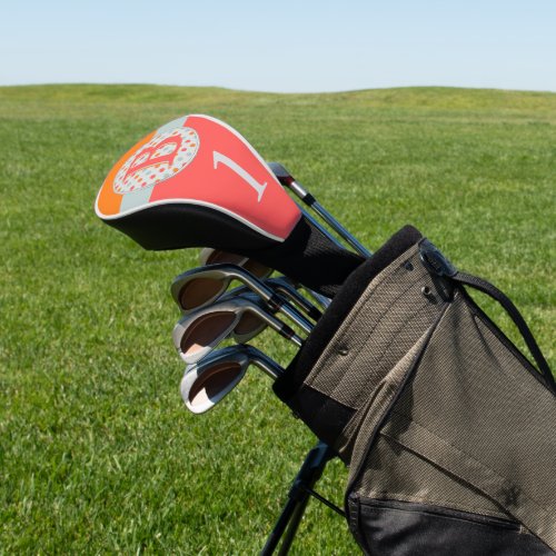 Vivid Polka dots Custom Monogram Golf Head Cover