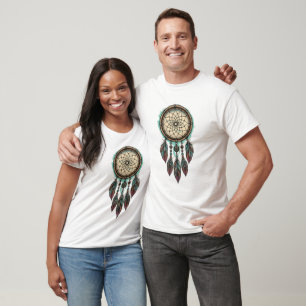 Vivid Polynesian Dreamcatcher Tattoo Design Tee