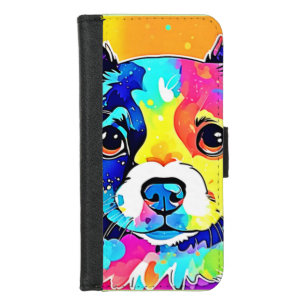 Vivid Puppy Vibes Art Design iPhone 8/7 Wallet Case