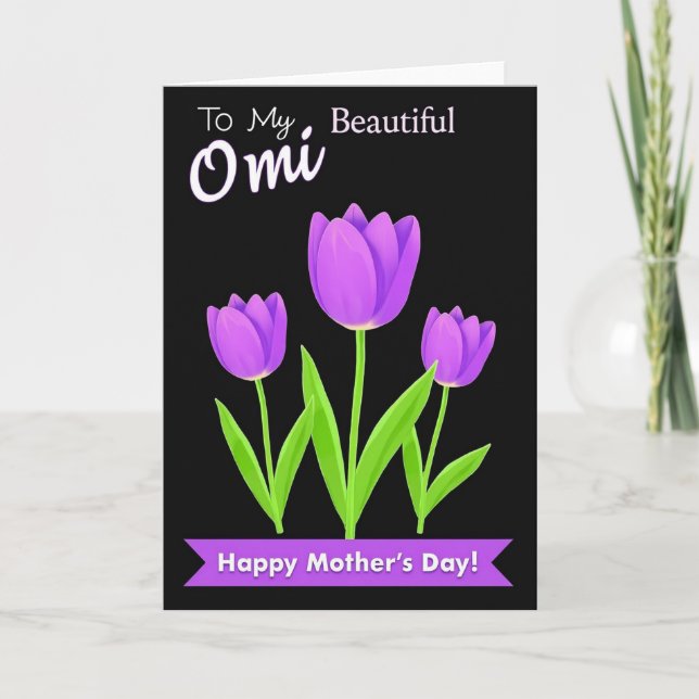 Vivid Purple Mothers Day Card (Front)
