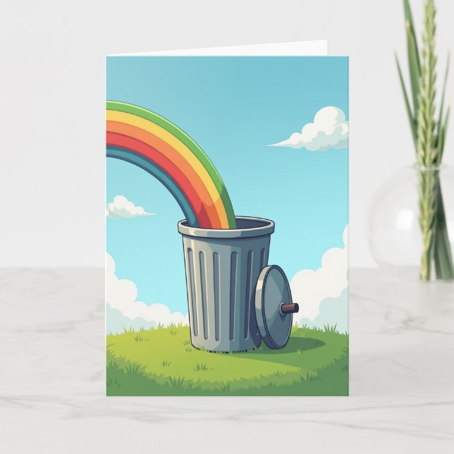 Vivid Rainbow Birthday Card (Front)