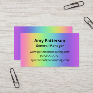 Vivid Rainbow Colors Business Cards