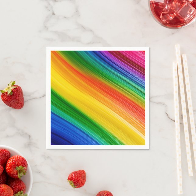 Vivid rainbow colors napkins (Insitu)