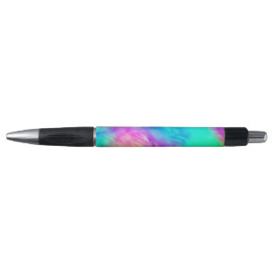 Vivid Rainbow Fluffy Fur Texture Background Design Pen