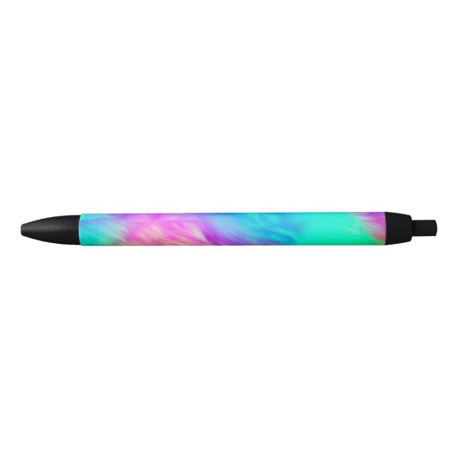 Vivid Rainbow Fluffy Fur Texture Background Design Pen (Front)