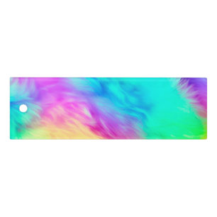 Vivid Rainbow Fluffy Fur Texture Background Design Ruler