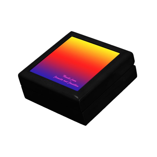 Vivid Rainbow Gift, Jewelry, Keepsake Box (Side)