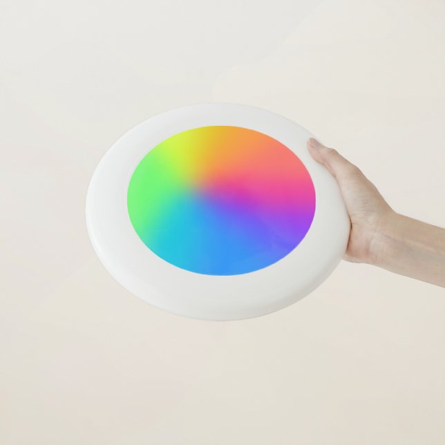 Vivid Rainbow Ombre Birthday Party Wham-O Frisbee (In Hand)